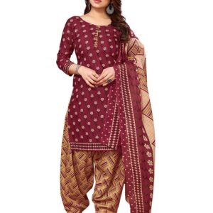 Women's Salwar Suit Material With Cotton Dupatta