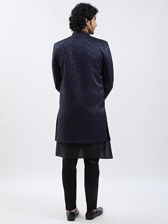 Men's Kurta Indo-Western Sherwani Trouser Set - Image 2