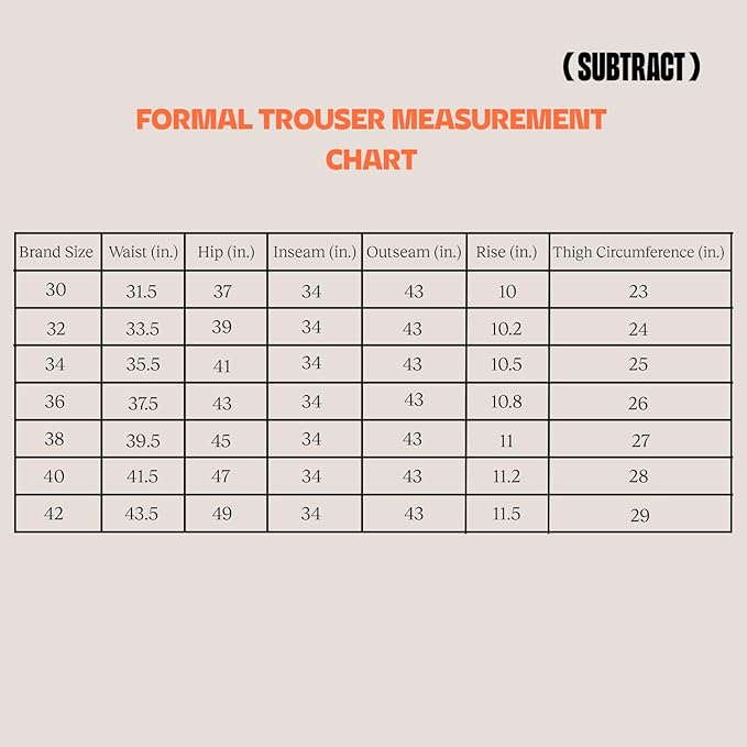 SUBTRACT Men 4 Way Stretch Wrinkle Free Slim Fit Formal Trouser with 2 inch Flexible Waistband | Men's Pants for Office or Party - Image 2