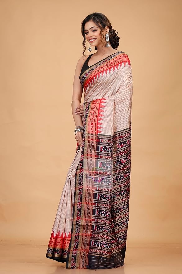 Women's Sambalpuri Pure Silk With Blouse - Image 2