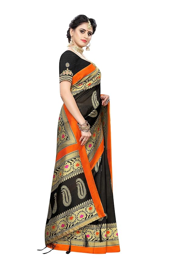 Zoya Silk Printed Saree with Blouse Piece - Image 2