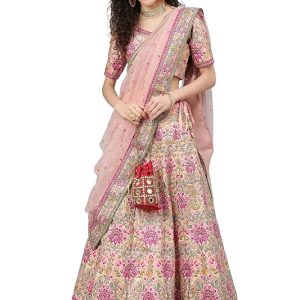 Women's Silk Semi Stitched Lehenga Choli With Dupatta | Heavy Embroidery Pattern