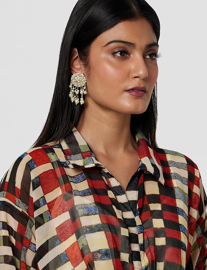 BIBA Women Georgette A Line Printed Dress - Image 4